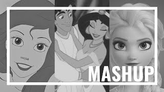 DISNEY MASHUP  Ariel Aladdin Jasmine amp Elsa  Frozen vs The Little Mermaid vs Aladdin [upl. by Hanoy]