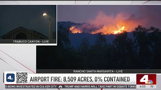 Airport Fire burns over 8000 acres in Orange County [upl. by Royce]