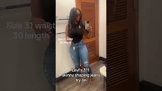 Jeans Try on Levi’s skinny shaping jeans jeans levi tryon [upl. by Jemine173]