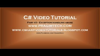 Part 43 C Tutorial Exception handling abuse [upl. by Septima]