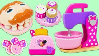 Baking Goods In Minnie Mouse Kitchen For Mr Play Doh Head [upl. by Riada]