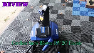 Cordless Snow Blower 40V 20quot Electric Review  Is It Worth It [upl. by Shaylynn]