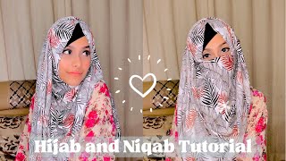 Full Coverage Hijab amp Niqab Tutorial for CollegeUniversityOffice Goers  Noshin Nower 💜 [upl. by Harol]