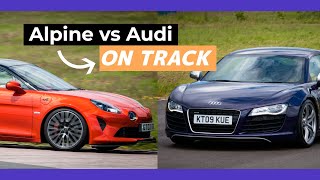 Audi R8 VS Alpine A110S  Track Day at Curborough Sprint Course [upl. by Zednanref234]