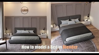 How to Model Realistic Bed in Blender [upl. by Baggett408]