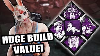 HUGE BUILD VALUE STEALTHY HUNTRESS BUILD  Dead by Daylight [upl. by Attennek]