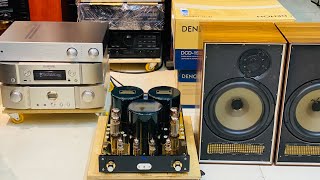 Amplifier đèn L34 amp Loa Scandyna Dynaco A25 Đan mạch [upl. by Noyerb]