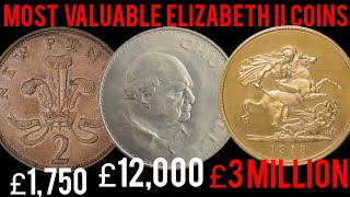 The Top 10 Most RARE amp VALUABLE Queen Elizabeth II Coins [upl. by Eileek]