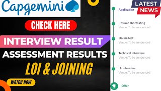 Capgemini Interview Results 2025  Check Interview Results 2024  Assessments Results  HR Updates [upl. by Alleirbag]