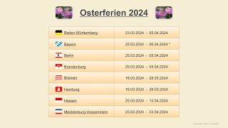 Osterferien 2024 [upl. by Aicnelev]