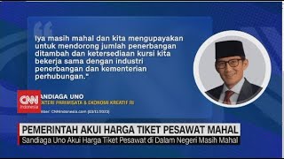 Pemerintah Akui Harga Tiket Pesawat Mahal [upl. by Aeniah567]