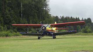 Antonov AN2 takeoff [upl. by Ahsimet532]