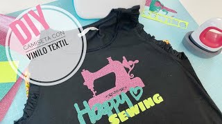 Customizar Camiseta con Vinilo Textil  Demo Cricut Joy [upl. by Ecirtnas]