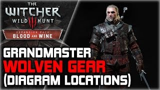 WITCHER 3 Grandmaster WOLVEN Armor Set GUIDE ► Starting Quest Diagrams Locations Crafting Stats [upl. by Ahsiadal]