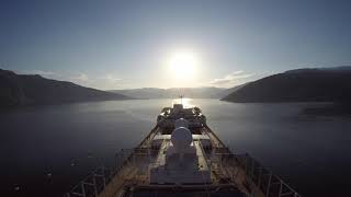 20180515 ms Koningsdam Departure Flam Sognefjord [upl. by Vachill]