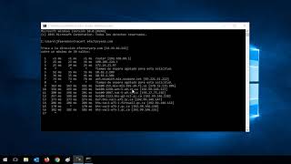 Como ejecutar el comando Tracert a una dirección IP o sitio web desde la ventana de Comandos de W10 [upl. by Sinnoda]