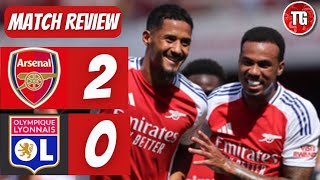 ARSENAL 20 LYON LIVE MATCH REVIEW amp PLAYER RATINGS [upl. by Prussian]