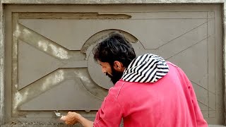 Cement House Wall Plaster Design  Plaster New Technique [upl. by Brockwell]