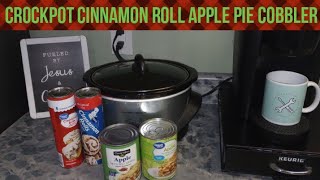 How To Make Crockpot Cinnamon Roll Apple Pie Cobbler [upl. by Valsimot645]