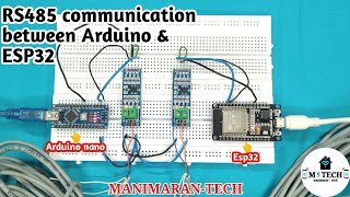 RS485 communication between multiple microcontrollers  Arduino  nano  esp32 tamil manimarantech [upl. by Eerbua61]