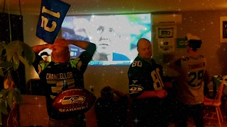 Seattle Seahawks fans react to Super Bowl XLIX ending [upl. by Yendahc]