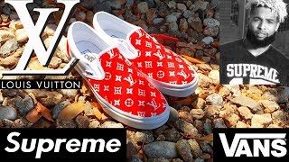 Supreme x Louis Vuitton Vans Slip On CUSTOM [upl. by Adnerak]