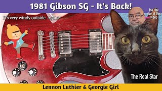 Part 2 Final The 1981 Gibson SG  short video of bridge and patina issues [upl. by Yecats437]