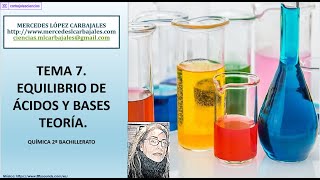 QUÍMICA 2º BACH TEMA 7 ÁCIDOS Y BASES TEORÍA [upl. by Elahcim]