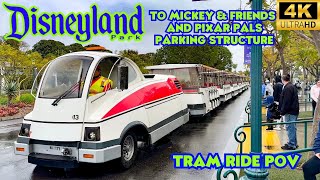 Disneyland Tram to Mickey and Friends and Pixar Pals Parking Structure 2024 [upl. by Heeley976]