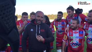 VIDEO Rugby Fédérale 2 réaction de l’entraîneur du Racc Guillaume Paré après la défaite ai RCO [upl. by Nivrehs]