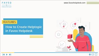 How to create Helptopic in Faveo Helpdesk [upl. by Ilwain486]