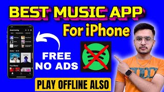 BEST Free Music App for iPhone Online  Offline Music App [upl. by Conias]