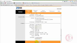 Configuration du modem ZTE ZXV10 W300 [upl. by Gerick]