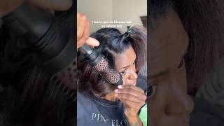 Blowout tutorial looks different for curly heads bobblowout 90sshorthair naturalhair [upl. by Eerihs]