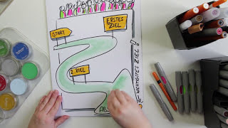 Flipchart gestalten  Struktur Planung Weg mit Wegweiser [upl. by Laforge188]