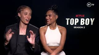 Top Boy 2  Exclusive interview with Adwoa Aboah and Saffron Hocking [upl. by Eilac]