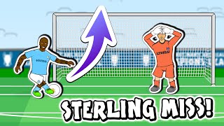 🤣THE STERLING MISS🤣 Man City vs Lyon 13 Champions League 1920 Quarter Final Goals Highlights [upl. by Ayiotal386]