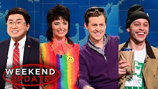 Weekend Update ft Bowen Yang Sarah Sherman Alex Moffat and Pete Davidson  SNL [upl. by Refotsirc]