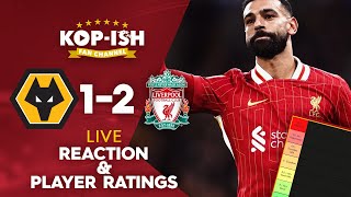 SALAH PEN SEALS VICTORY  WOLVERHAMPTON WANDERERS 12 LIVERPOOL  LIVE REACTION amp PLAYER RATINGS [upl. by Dilaw888]