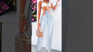 womens jeans shorts trending youtube viral jeans subscribe outfit HK FASHION [upl. by Reggy]