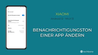 Benachrichtigungston einer App ändern  Xiaomi Android 12  MIUI 13 [upl. by Rellim]