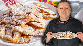 CHIACCHIERE di CARNEVALE FRITTE LEGGERE e BUONISSIME  La Ricetta FATTA in CASA [upl. by Kristos306]