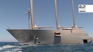 quotAquot LARGEST SAILING SUPERYACHT IN THE WORLD SPOTTED IN CAPRI  The Boat Show [upl. by Lower]