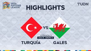 HIGHLIGHTS  Turquía vs Gales  UEFA Nations League 2024  TUDN [upl. by Barn]