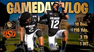 TRAVIS HUNTER GOES CRAZY IN LAST GAME AT COLORADO  3TDS 1INT Gameday Vlog [upl. by Nylicaj]