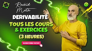 Dérivabilité  COURS COMPLET ET TOUS EXERCICES  2 HEURES [upl. by Idhem]