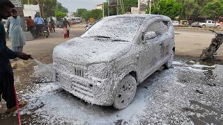 🌧️ Cleaning a Dirty Car Wash After the Rain  So satisfying [upl. by Lanta]