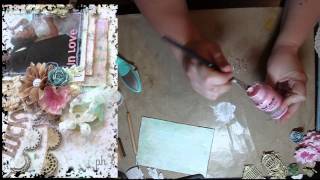 Shabby Chic Scrapbooking Techniques Ideas Tutorial with Amy Prior [upl. by Repard]