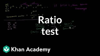 Ratio test  Series  AP Calculus BC  Khan Academy [upl. by Enetsirk]