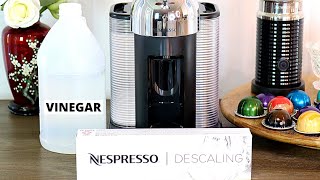 How To Descale Nespresso Machine  Nespresso Descaling Step By Step  Vertuo Line [upl. by Akeinahs]